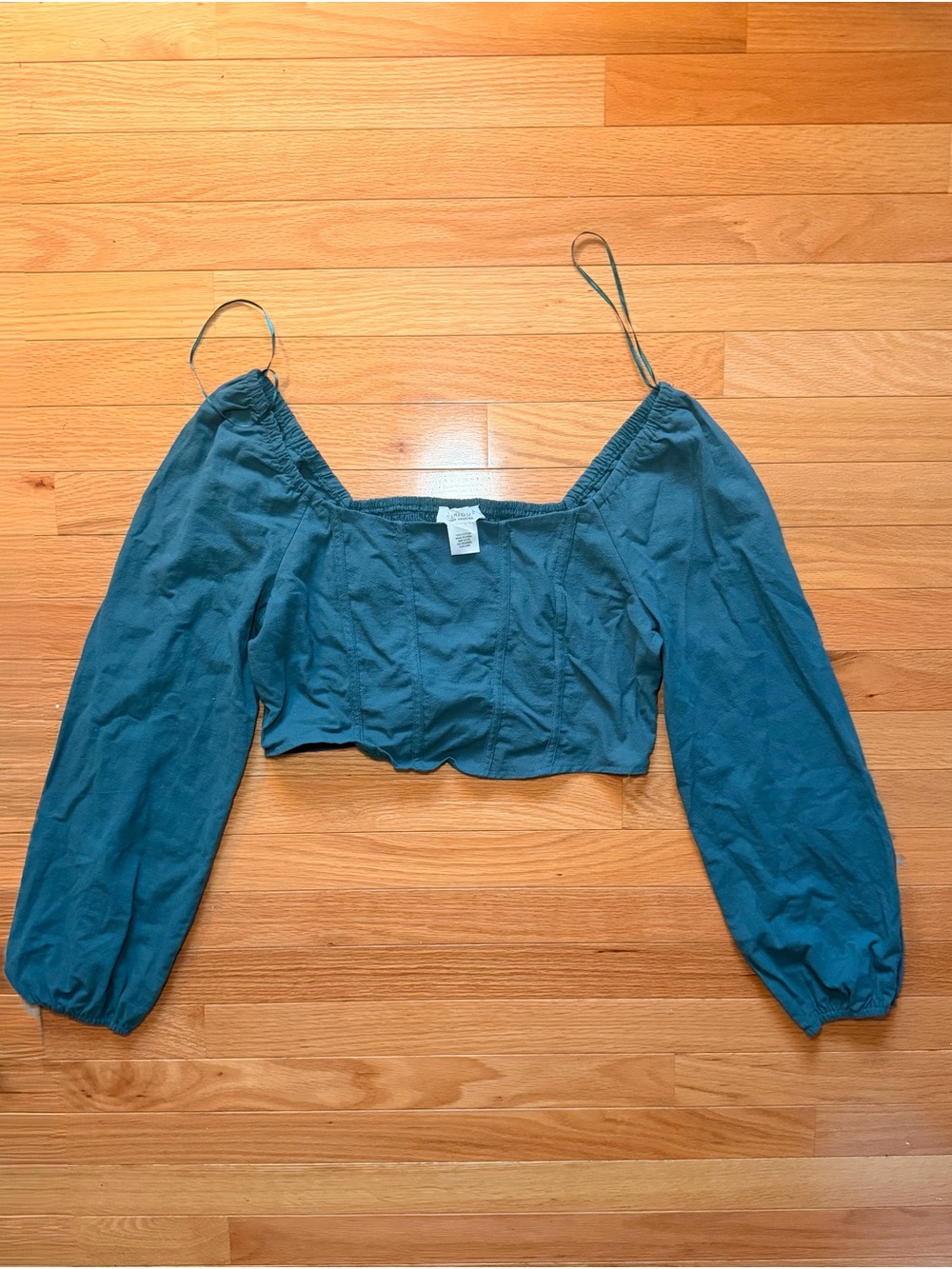 Kirious Los Angeles Women's Long Sleeve Corset Style Top Size L #milkmaid #cute